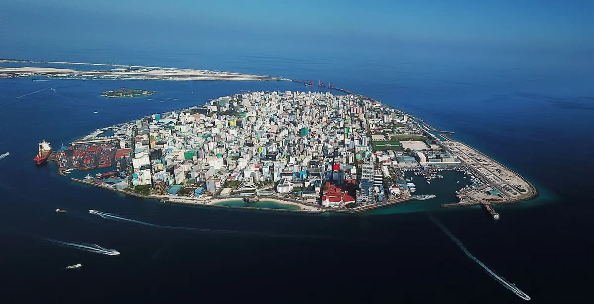 Aerial view of Malé, Maldives