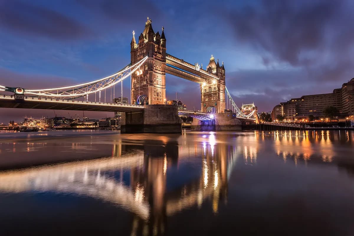 Tower Bridge at dawn, London