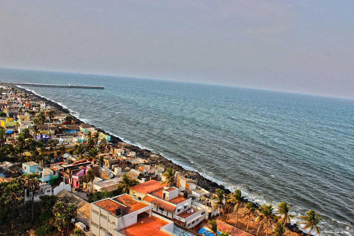 Rock Beach promenade, Puducherry